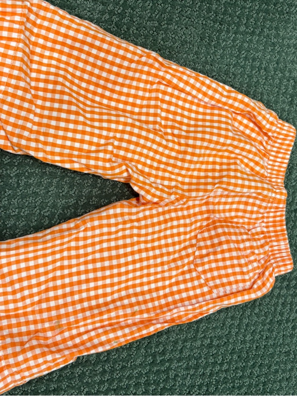 Orange Gingham toddler Pants - Picture 3 of 4